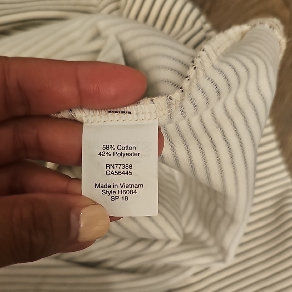 J. Crew Beige Striped Long Sleeve Dress - Picture 5 of 5